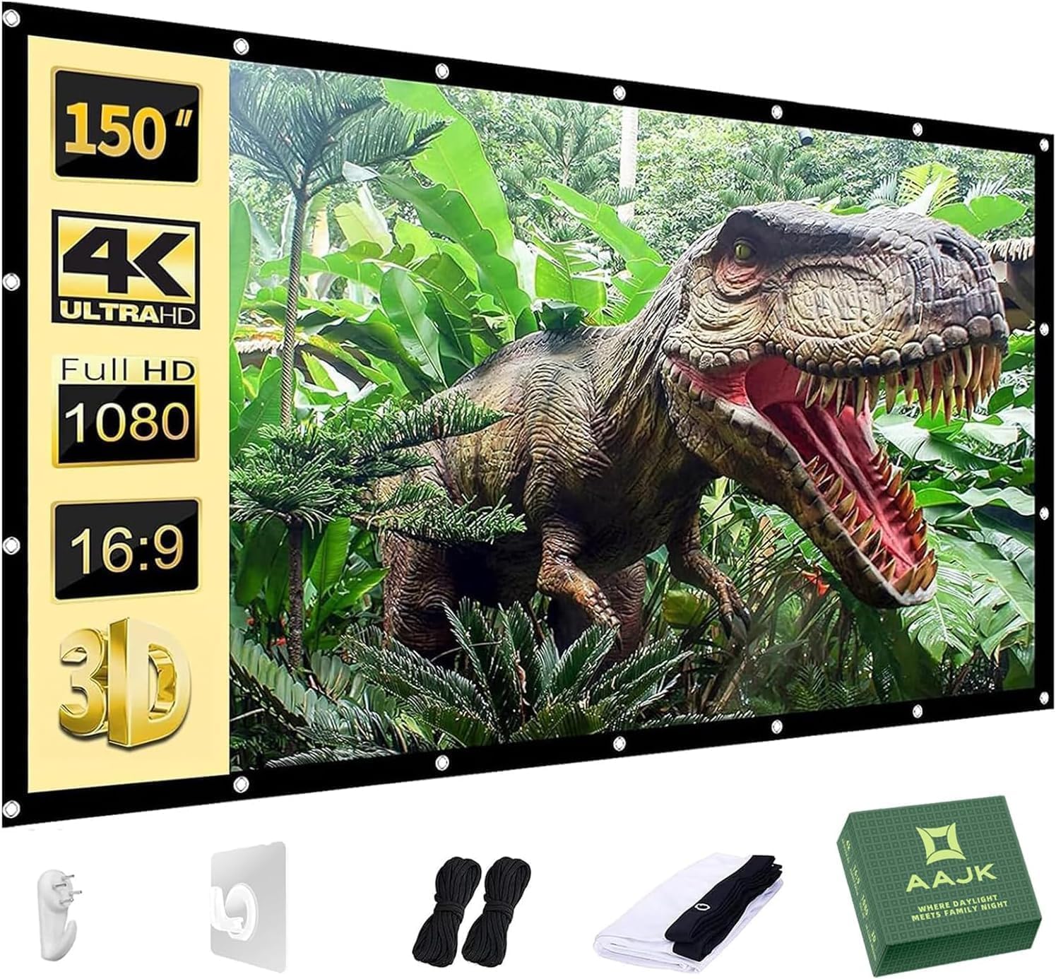 150inch Outdoor Projector Screen Anti Crease Portable Movie Screen